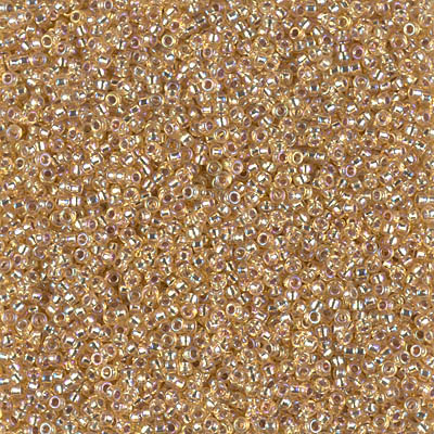 15-1003:  HALF PACK 15/0 Silverlined Gold AB Miyuki Seed Bead approx 125 grams - 15-1003_1/2pk