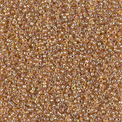 15-1004:  HALF PACK 15/0 Silverlined Dark Gold AB Miyuki Seed Bead approx 125 grams - 15-1004_1/2pk