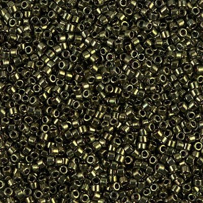 DB0011:  HALF PACK Metallic Olive 11/0 Miyuki Delica Bead 50 grams - DB0011_1/2pk