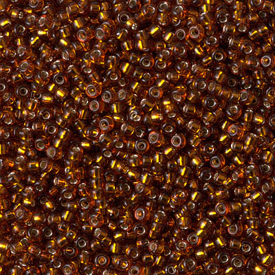 11-5:  11/0 Silverlined Dark Topaz Miyuki Seed Bead approx 250 grams 