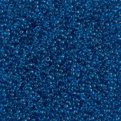 15-149:  15/0 Transparent Capri Blue  Miyuki Seed Bead 