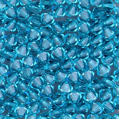 285-025:  5328 5mm bicone Blue Zircon (36 pcs) - Discontinued - 285-025