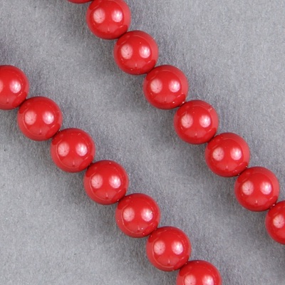 29-0644:  5810 6mm Red Coral Crystal Pearl - 29-0644