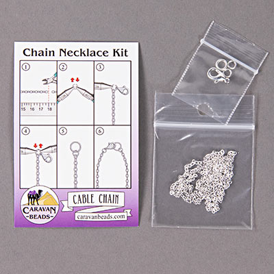 1mm Petite Cable Chain Kit - Silver Plated - KIT-07-SP